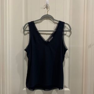 Chelsea28 Sleeveless Top in Navy Size Medium